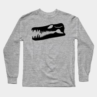 Attenborosaurus skull - black Long Sleeve T-Shirt